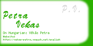 petra vekas business card